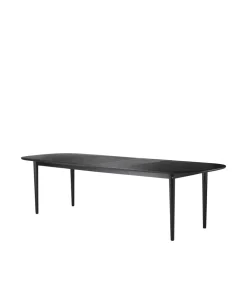 Spiseborde-Unit10 C63E Bjørk - Spisebord m/2 tillægsplader - Sort