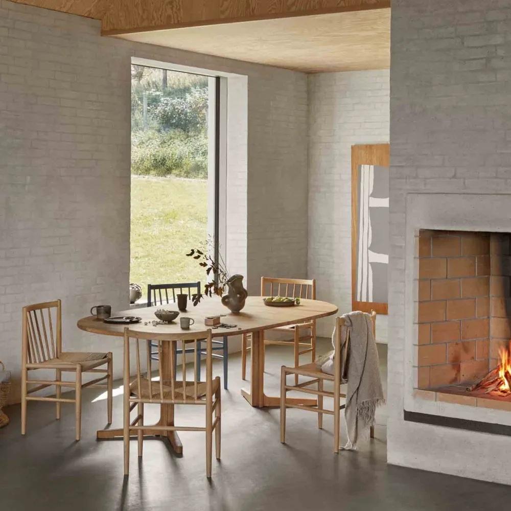 Spiseborde-Nissen & Gehl C69E Ry - Spisebord m/2 tillægsplader - Eg