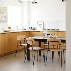 Spisebordsstole-Jakob Thau J182 - Holmen - Stabelstol - Stål - Grain - Taupe