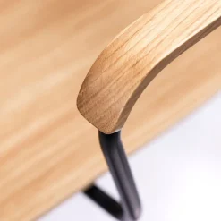 Spisebordsstole-Jakob Thau J183 - Holmen - Stabelstol m. armlæn - Stål - Eg