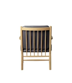 Lænestole-Erik Ole Jørgensen J147 - Lænestol - Eg - Sort Læder