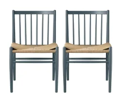 Spisebordsstole-Jørgen Bækmark J80 - Stol - 2 stk - Bøg - Blue Grey