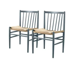 Spisebordsstole-Jørgen Bækmark J80 - Stol - 2 stk - Bøg - Blue Grey