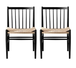 Spisebordsstole-Jørgen Bækmark J80 - Stol - 2 stk - Bøg - Jet Black