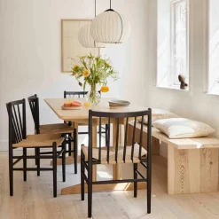 Spisebordsstole-Jørgen Bækmark J80 - Stol - 2 stk - Bøg - Jet Black