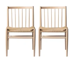 Spisebordsstole-Jørgen Bækmark J80 - Stol - 2 stk - Bøg - Sæbebehandlet