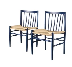 Spisebordsstole-Jørgen Bækmark J80 - Stol - 2 stk - Bøg - Steel Blue