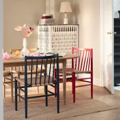 Spisebordsstole-Jørgen Bækmark J80 - Stol - 2 stk - Bøg - Steel Blue