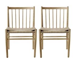 Spisebordsstole-Jørgen Bækmark J80 - Stol - 2 stk - Eg - Lakeret