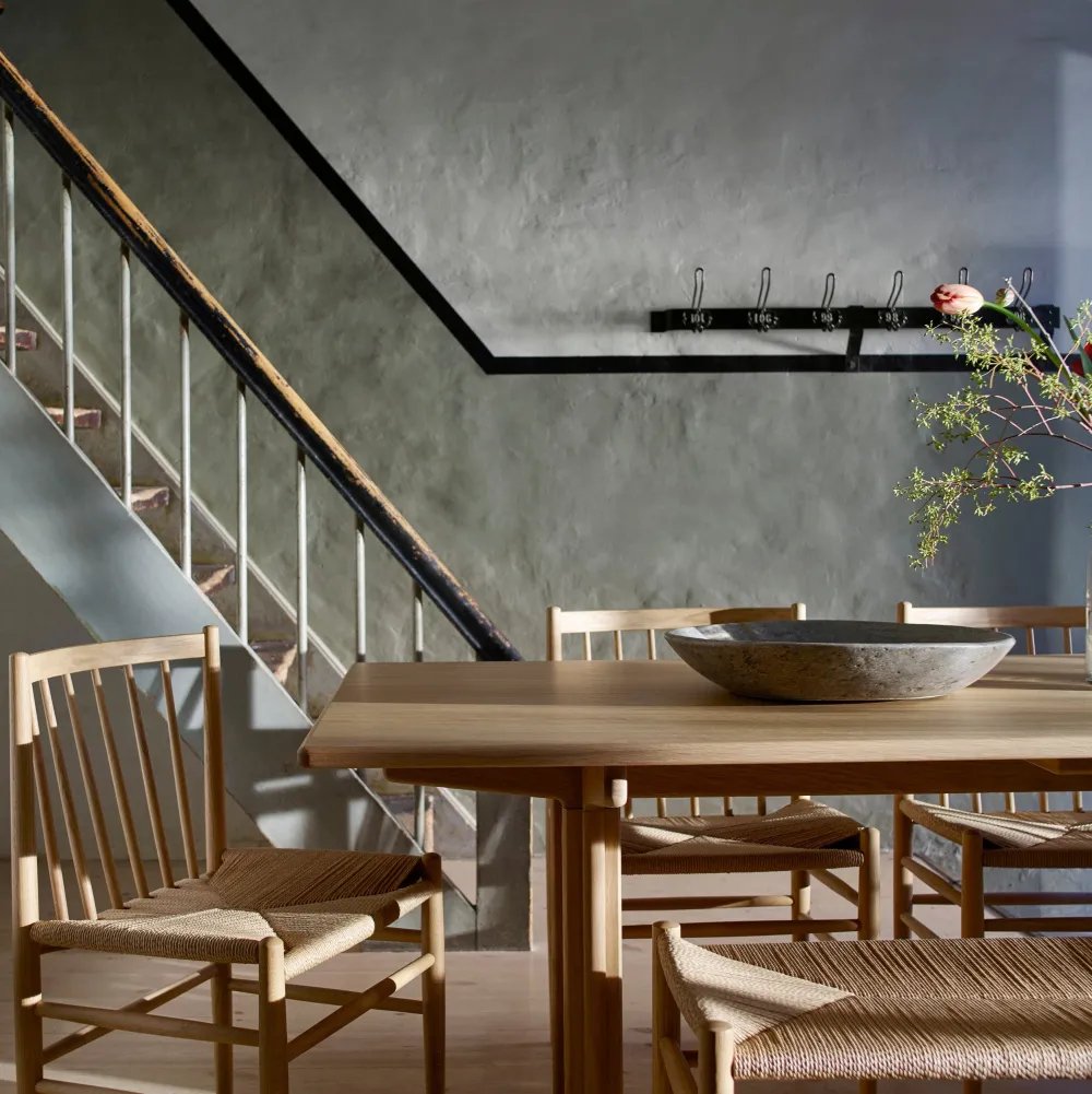 Spisebordsstole-Jørgen Bækmark J80 - Stol - 2 stk - Eg - Lakeret