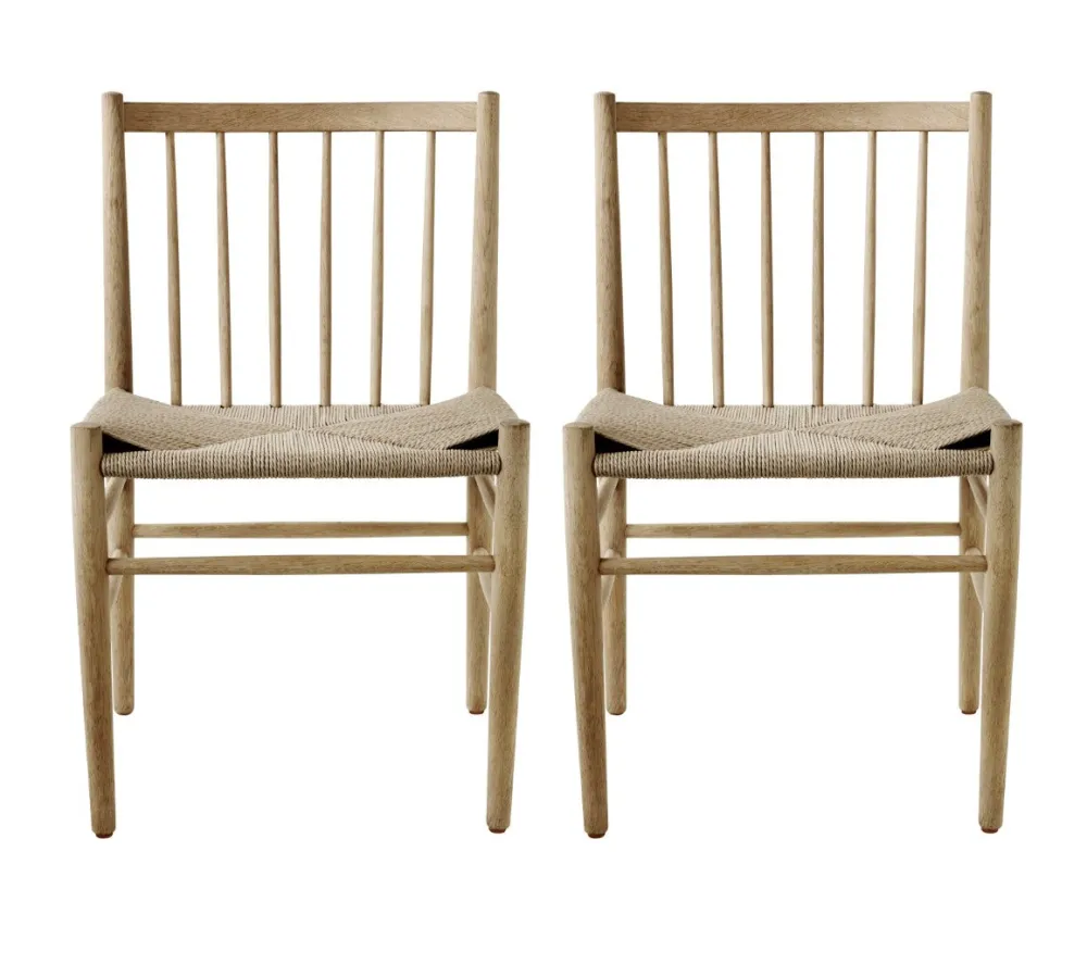 Spisebordsstole-Jørgen Bækmark J80 - Stol - 2 stk - Eg - Olieret