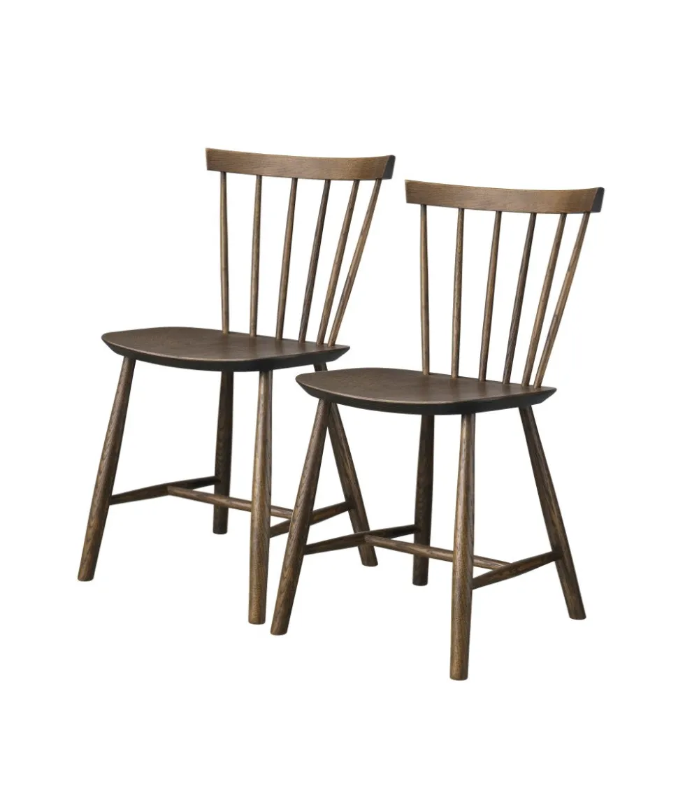 Spisebordsstole-Poul M. Volther J46 - Stol - 2 stk - Eg - Røgfarvet