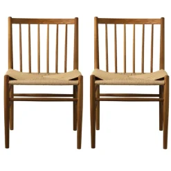 Spisebordsstole-Jørgen Bækmark J80 - Stol - 2 stk - Røget Eg