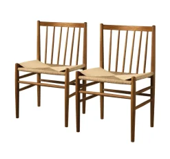 Spisebordsstole-Jørgen Bækmark J80 - Stol - 2 stk - Røget Eg