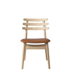 Spisebordsstole-Poul M. Volther J48 - Stol - Eg - Cognac læder