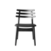 Spisebordsstole-Poul M. Volther J48 - Stol - Eg - Jet Black - Sort læder