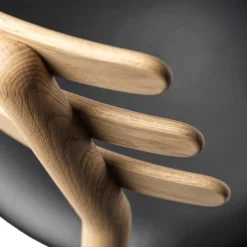 Spisebordsstole-Poul M. Volther J48 - Stol - Eg - Sort læder