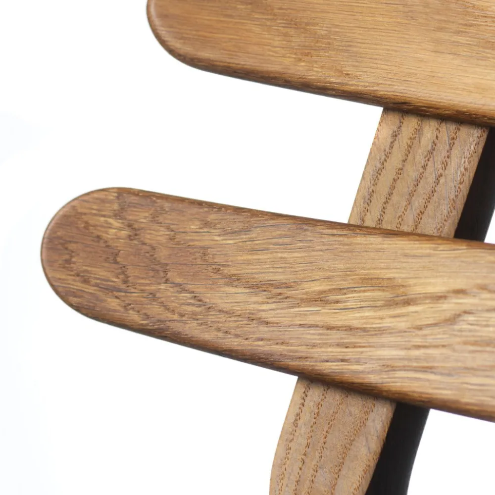 Spisebordsstole-Poul M. Volther J48 - Stol - Røget eg - Sort læder