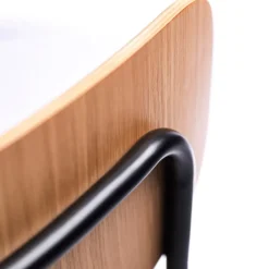 Spisebordsstole-Jakob Thau J182 Holmen - Stabelstol - Stål - Eg finér