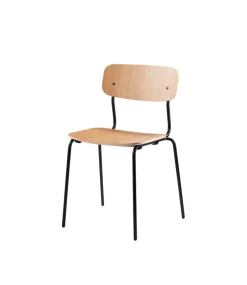 Spisebordsstole-Jakob Thau J182 Holmen - Stabelstol - Stål - Eg - 4 stk.