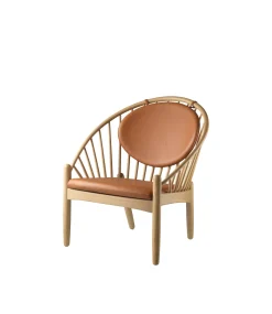 Lænestole-Poul M. Volther J166 Jørna - Stol - Eg - Cognac læder