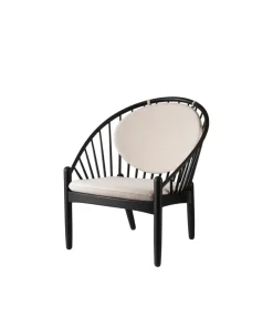 Lænestole-Poul M. Volther J166 Jørna - Stol - Jet Black - Beige (61)