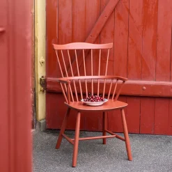 Spisebordsstole-Børge Mogensen J52B - Stol - Bøg - Brick Red