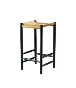 Barstole-Jørgen Bækmark J164C - Counter firkantet - Eg - Jet Black
