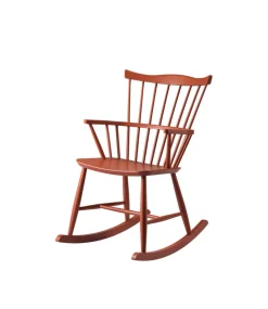 Lænestole-Børge Mogensen J52G - Gyngestol - Bøg - Brick Red