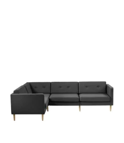 Modulsofaer-Unit10 L42 Firhøj - Højre modul 90 - Eg - Dark Grey