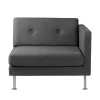 Modulsofaer-Unit10 L42 Firhøj - Højre modul 90 - Stål - Dark Grey