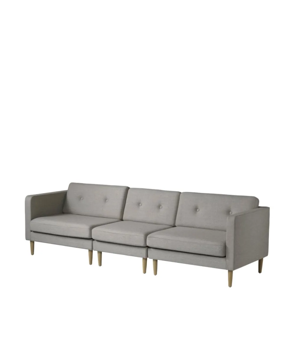 Modulsofaer-Unit10 L42 Firhøj - Midtermodul 70 - Eg - Grey Beige