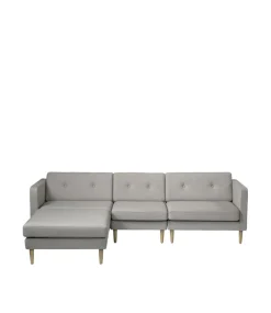 Modulsofaer-Unit10 L42 Firhøj - Midtermodul 70 - Eg - Grey Beige