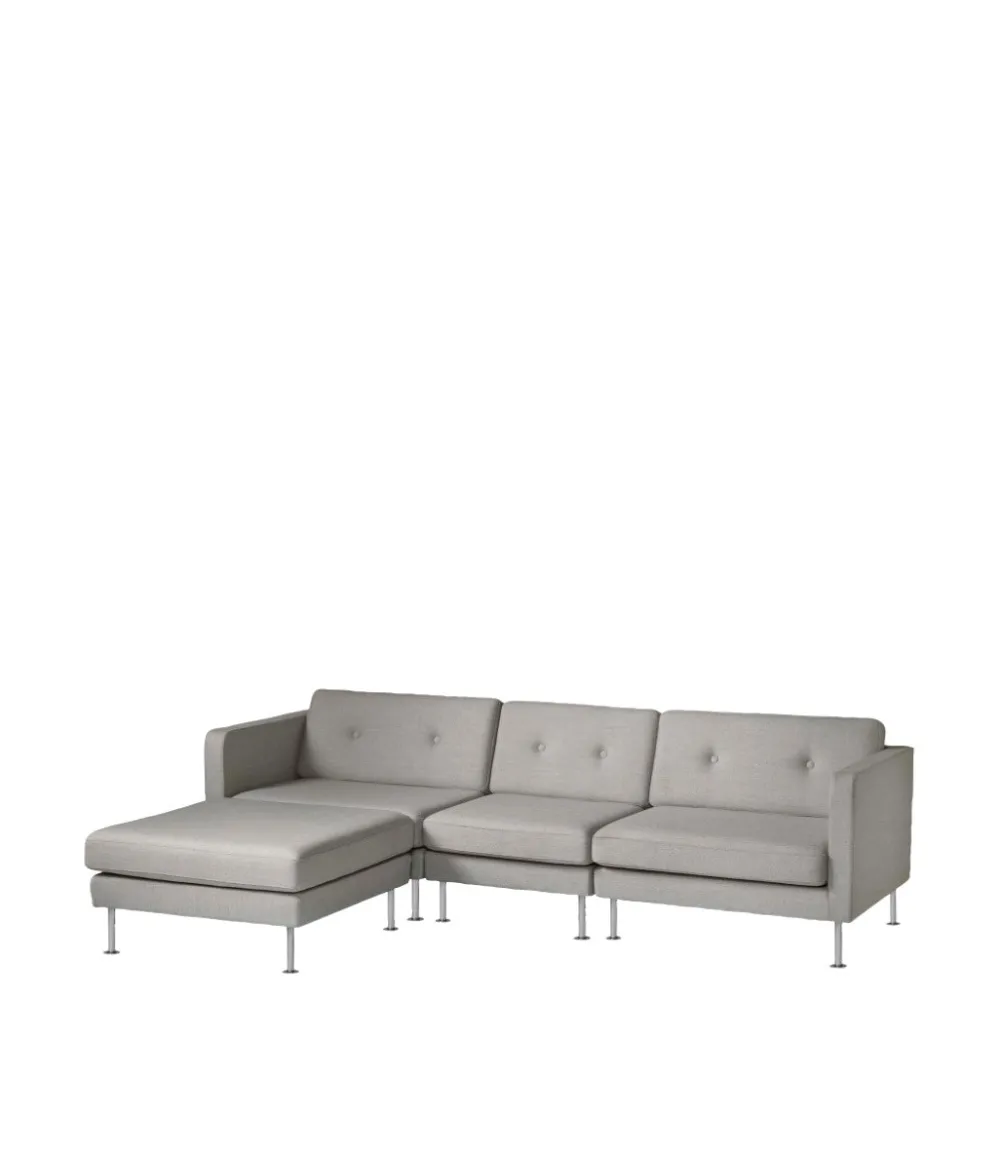 Modulsofaer-Unit10 L42 Firhøj - Midtermodul 70 - Stål - Grey Beige