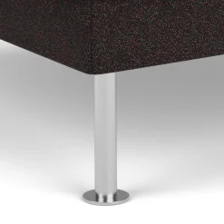 3 Personers Sofa|2,5 Personers Sofa-Unit10 L42 Firhøj - Puf - Stål - Black-Brown