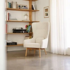 Lænestole-Foersom & Hiort-Lorenzen L35 Gesja - Øreklapstol - Eg - Beige