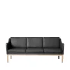 3 Personers Sofa-Mogens Koch L43 MK46 - 3 pers. sofa - Sort læder
