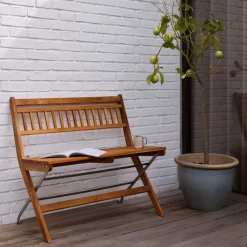 Havebænke-Thomas E. Alken M24 Lilleø - Altanbænk - Stål - Teak