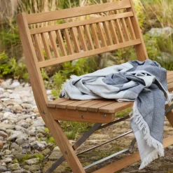 Havebænke-Thomas E. Alken M24 Lilleø - Altanbænk - Stål - Teak