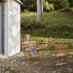 Havebænke-Thomas E. Alken M24 Lilleø - Altanbænk - Stål - Teak