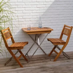 Haveborde-Thomas E. Alken M26 Lilleø - Altanbord - Stål - Teak