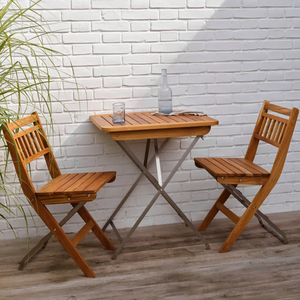 Haveborde-Thomas E. Alken M26 Lilleø - Altanbord - Stål - Teak