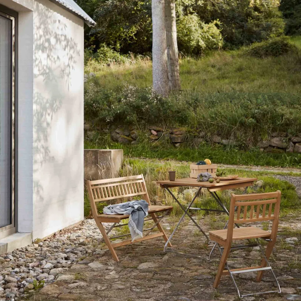 Haveborde-Thomas E. Alken M26 Lilleø - Altanbord - Stål - Teak