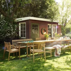 Havebænke-Thomas E. Alken M11 Sammen - 3 pers. havebænk med ryglæn - Teak