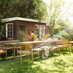 Havebænke-Thomas E. Alken M10 Sammen - 3 pers. havebænk uden ryglæn - Teak