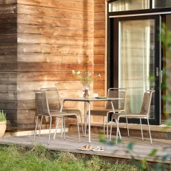 Haveborde-Salto & Sigsgaard M21 Teglgaard - Havebord - Stone - 90 x 90 cm