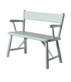 Børnemøbler-Børge Mogensen P11 - Børnebænk - Bøg - Blue Grey