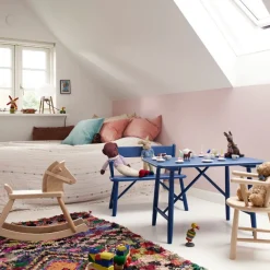 Børnemøbler-Børge Mogensen P10 - Børnebord - Bøg - Blå