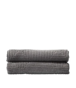 Håndklæder-Gitte Lægård R33 Kirkeby - Håndklæde - Granite Gray - 2 stk