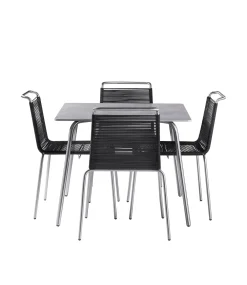 Havemøbelsæt-Salto & Sigsgaard Teglgaard - Lille Havesæt - 90x90/Sort